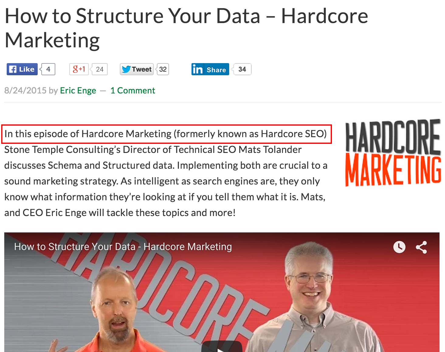 The Change from SEO to Marketing