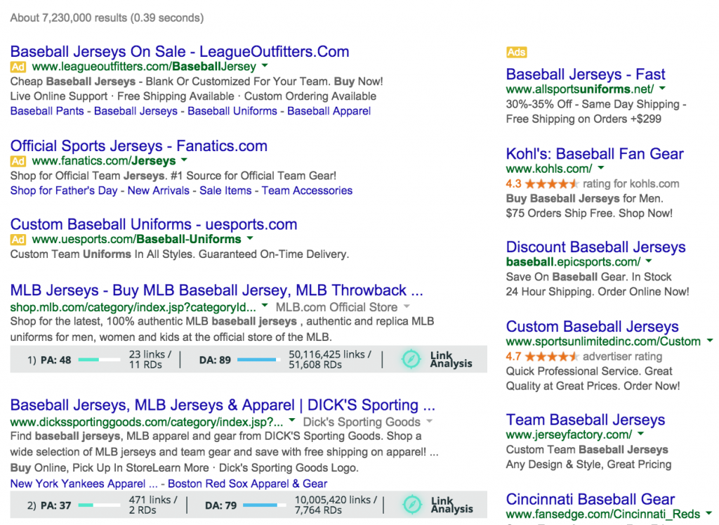 buy baseball jerseys google serp